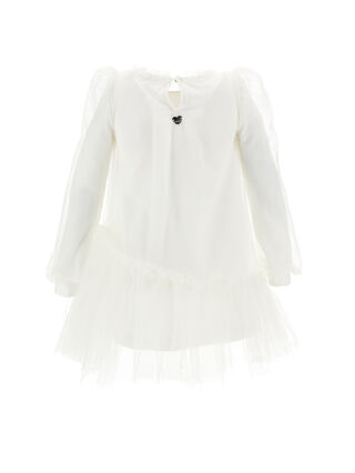 Платье из тюля с объемными рукавами