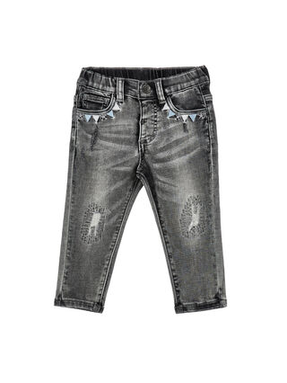 Pantalon denim avec broderie