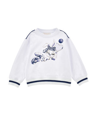 Closed sweatshirt with bunny print