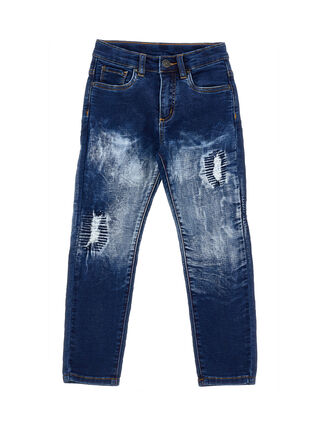 Fleece denim jeans