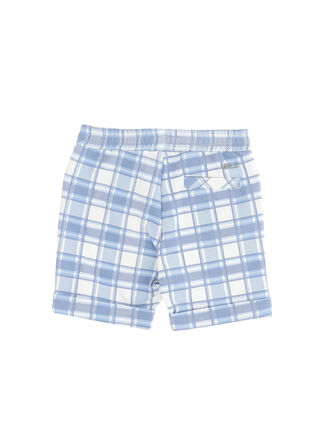 Tartan fleece shorts