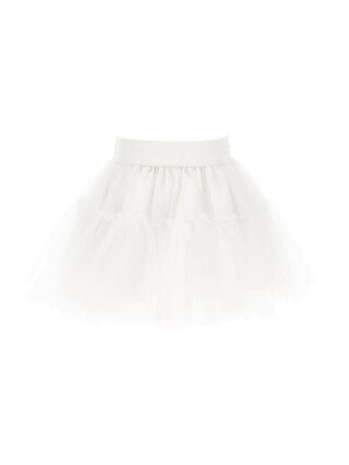 Silk-touch tulle skirt