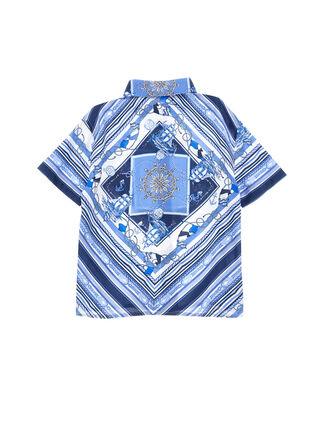 Marine print viscose shirt