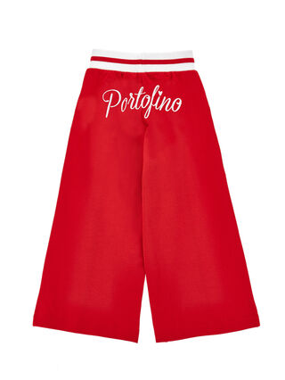 Palazzo trousers two-tone sweatshirt