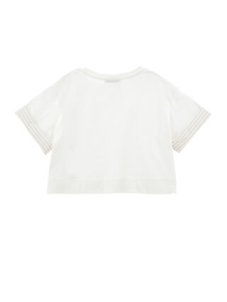 T-shirt cotone organico con risvolti