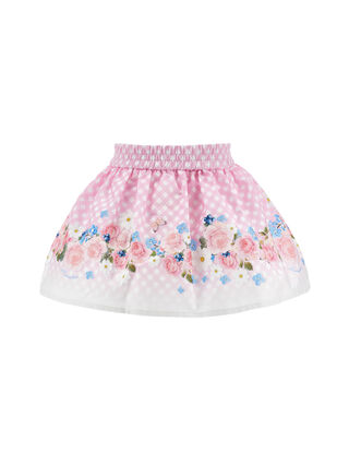 Gonna a quadretti florerale