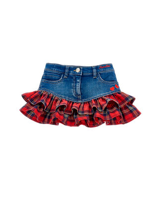Mini skirt with heart ruffles