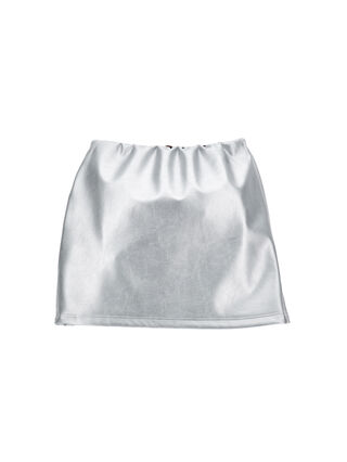 Jupe courte en tissu enduit