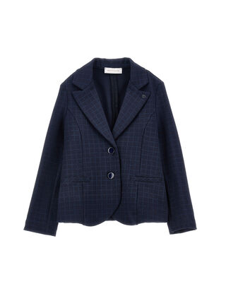 Glitter check Milano stitch jacket