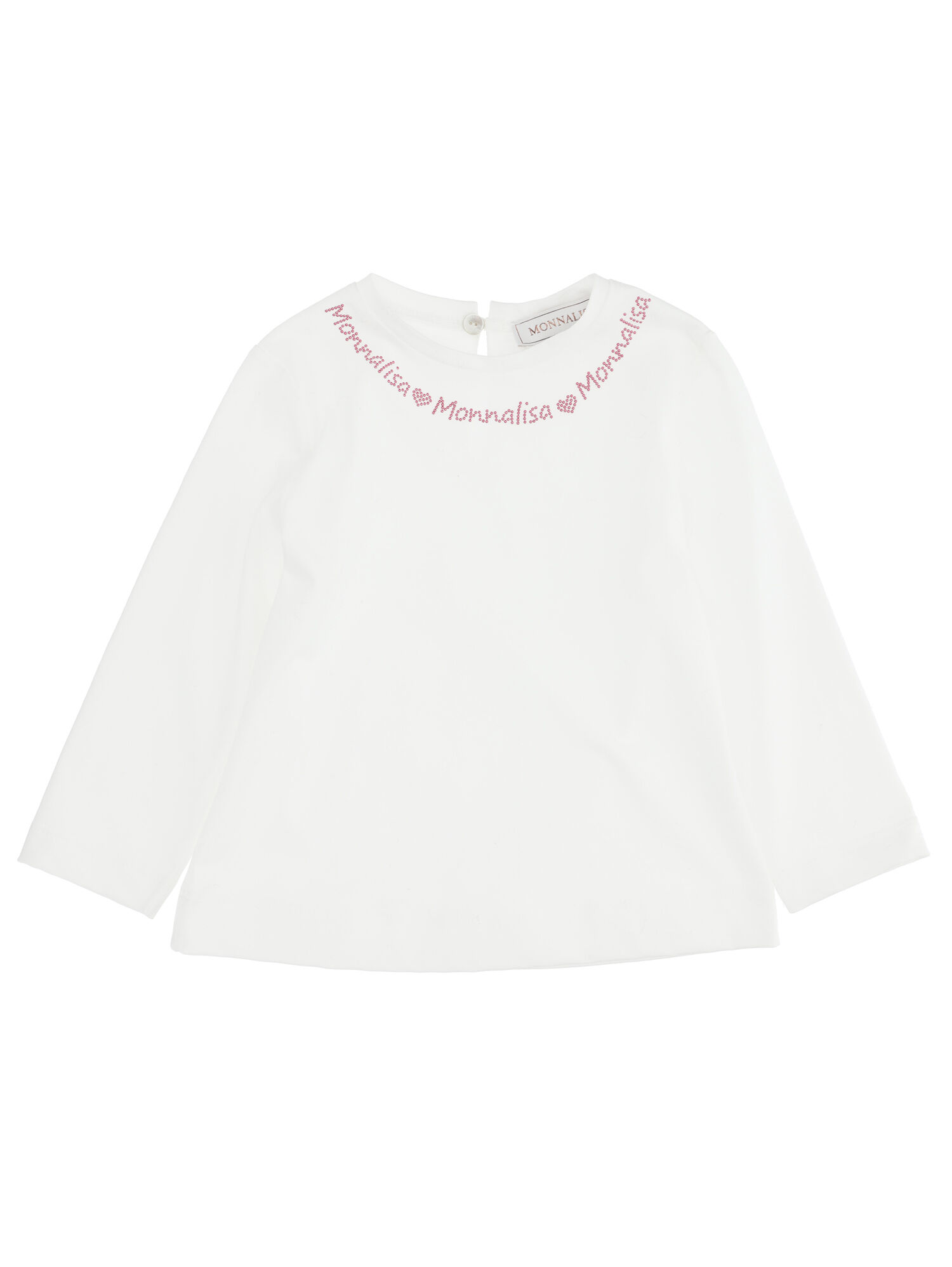 Monnalisa applique-detail T-shirt - White