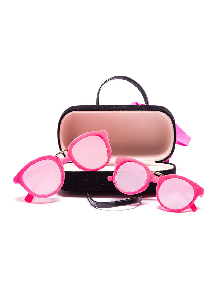 Occhiali da sole mamma e bambina con montatura velluto Monnalisa Bambina Accessori Occhiali da sole 