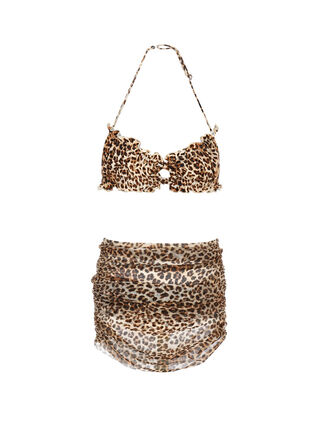 Bikini with animal print cover-up