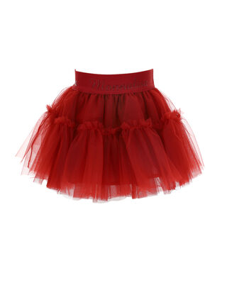 Silk-touch tulle skirt