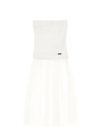 Viscose and tulle skirt