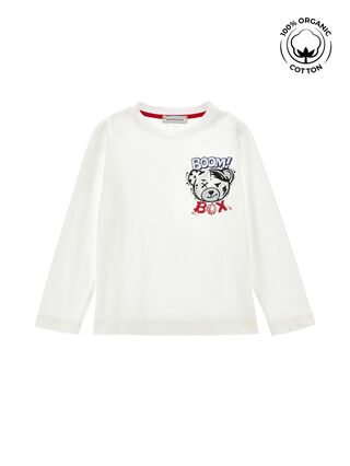 Camiseta de algodón orgánico con osito