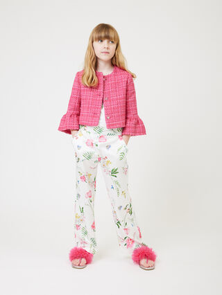 Pantaloni raso botanico