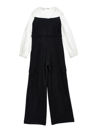 Two-tone glitter jumpsuit