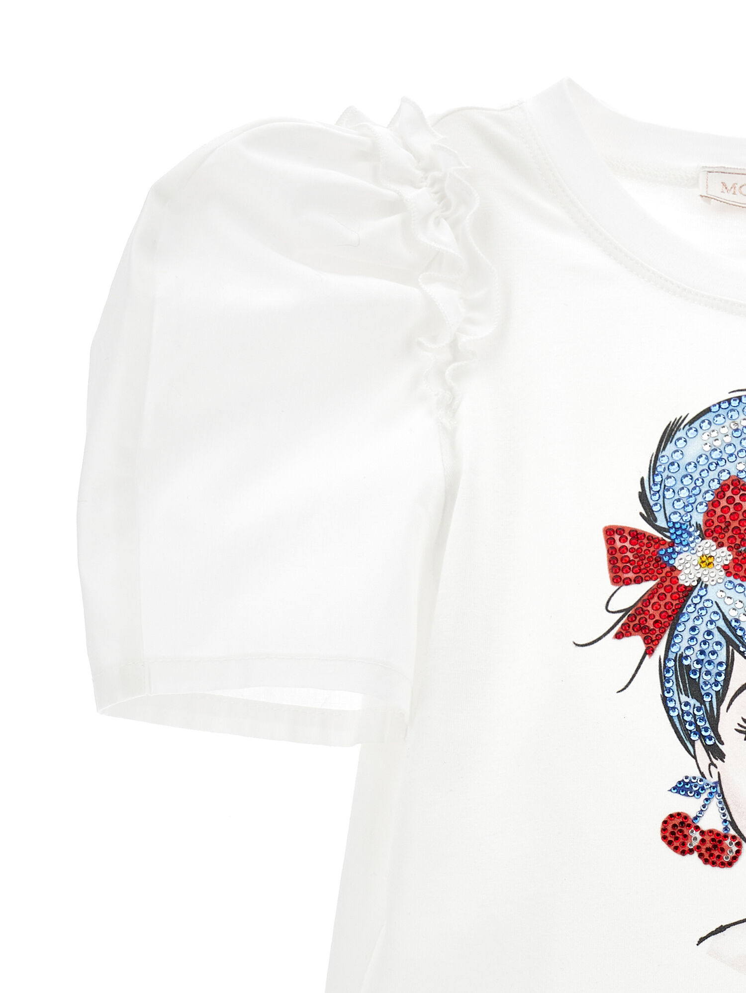 Monnalisa graphic-print cotton shorts set - White