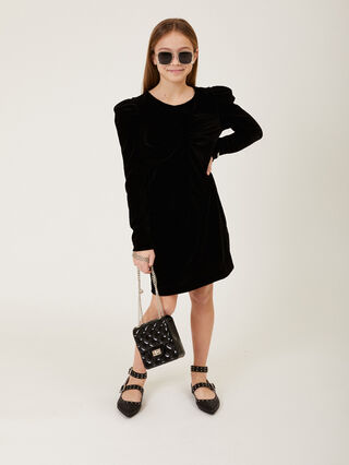 Empire-line chenille dress