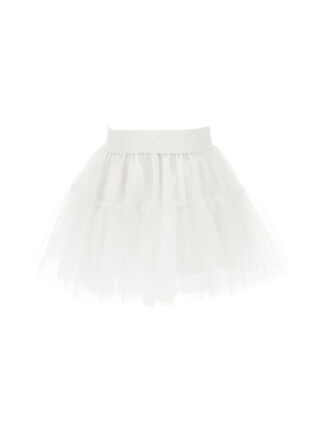 Silk-touch tulle skirt