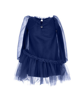Tulle dress with blouse sleeves