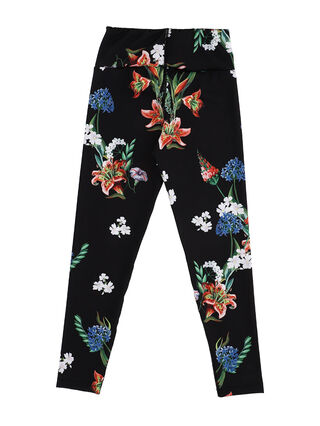 Practical jersey leggings with flowers