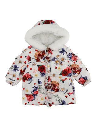 Printed technical puffer jacket