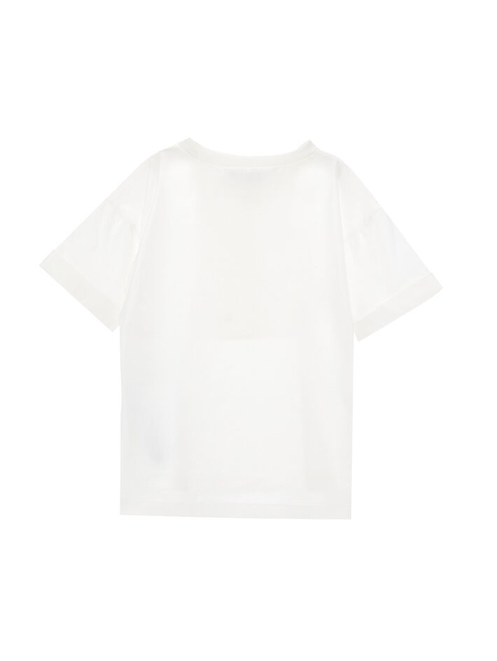 Monnalisa layered fine-ribbed top - White