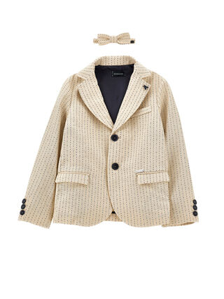 Jacke aus strukturiertem Canvas mit Fliege