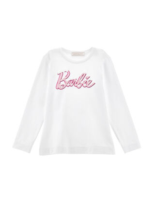 Camiseta Barbie™ de punto de algodón con logo
