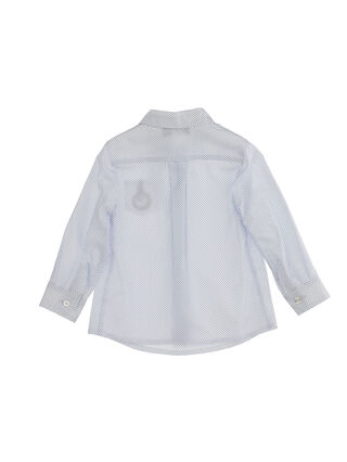 Micro checked poplin shirt with pocket