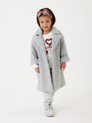 Cloth coat with rhinestones