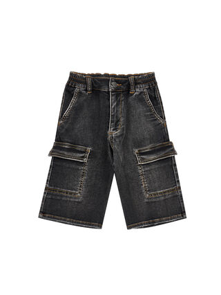Mickey Mouse denim cargo Bermuda shorts
