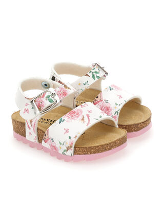 Floral print sandals