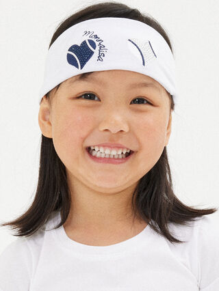 Jersey headband with embroidery