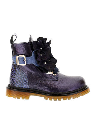 Lamè nappa leather boots