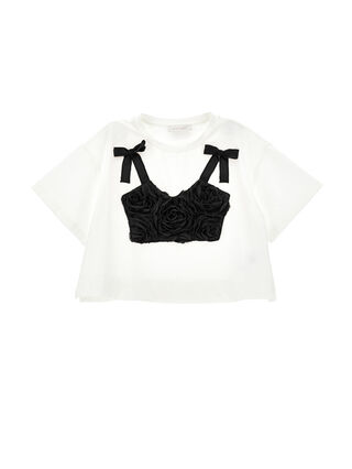 Bustier Embroidery T-Shirt