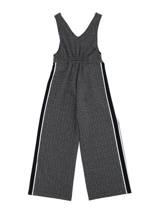 Herringbone knit overalls