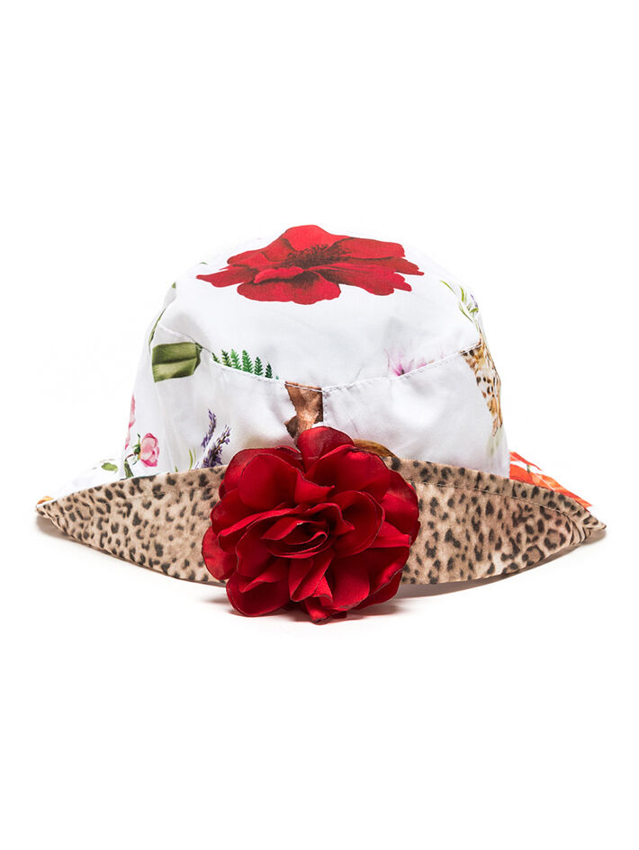 Monnalisa Girls Accessories Headwear Hats Hat with animalier brim 