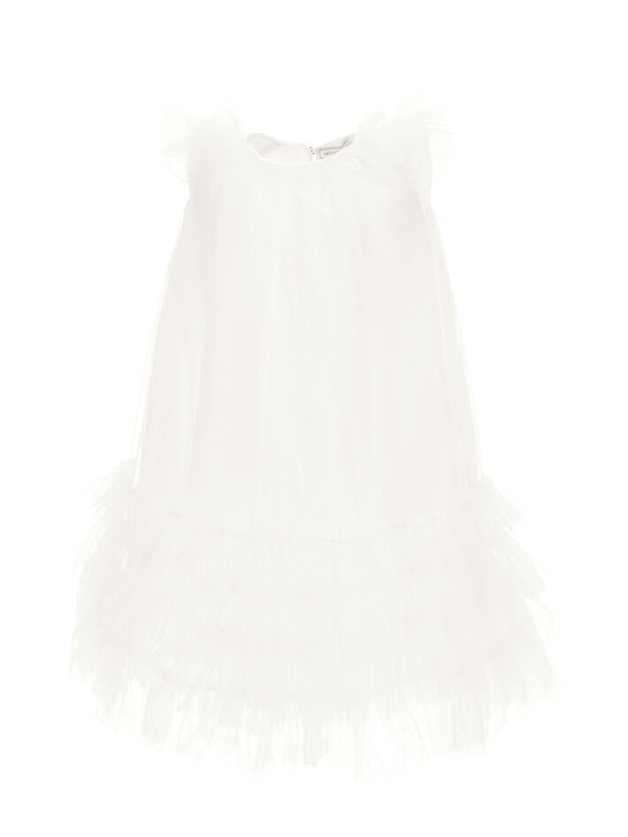 Monnalisa Iconic Chic lace-trim flared dress - White