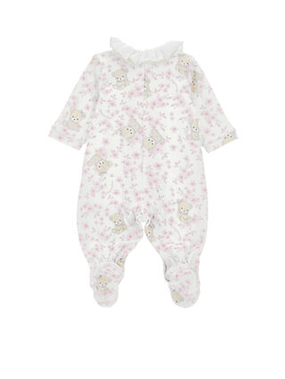 Teddy bear patterned onesie