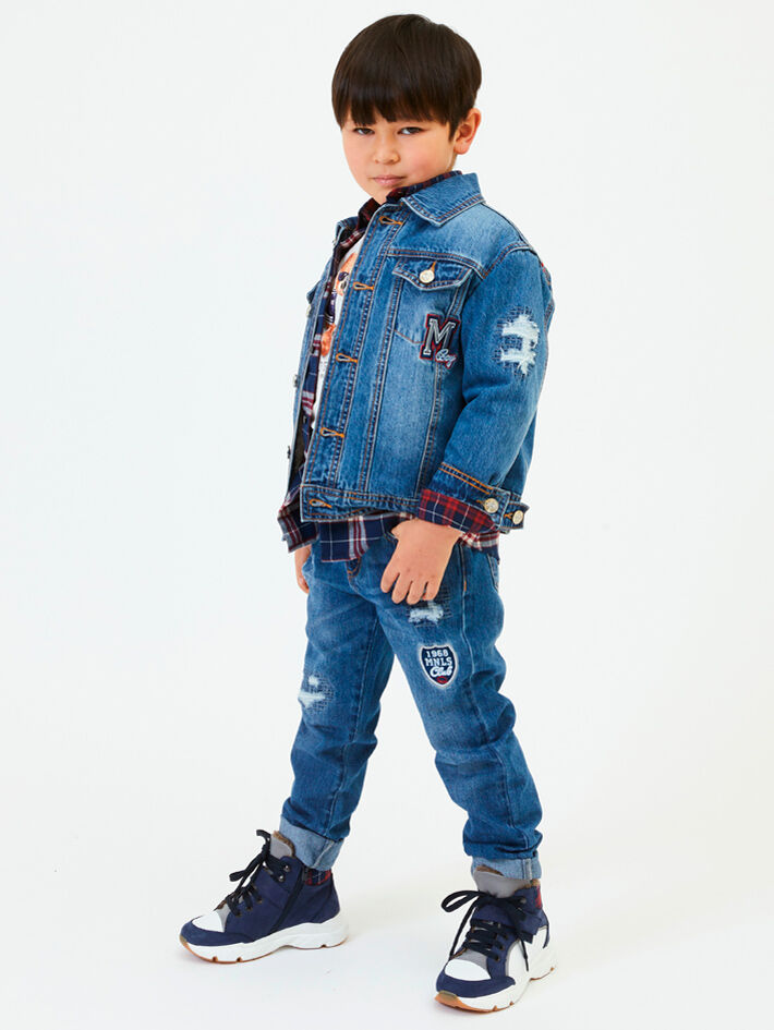 Giacca jeans con cappuccio Monnalisa Bambino Abbigliamento Cappotti e giubbotti Giacche Giacche di jeans 