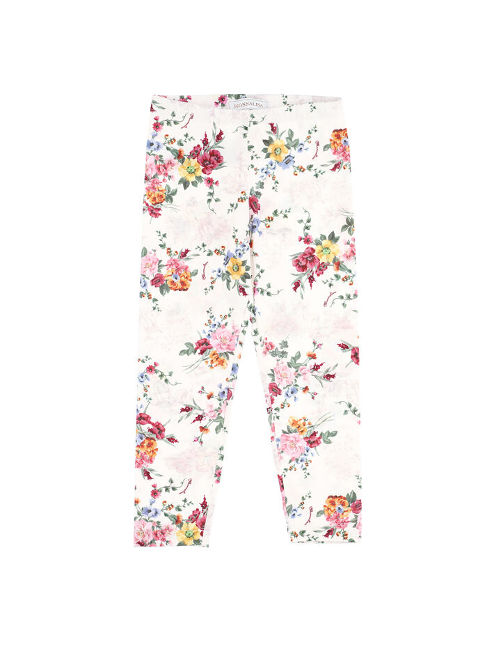 Jogger felpa fiori Monnalisa Bambina Abbigliamento Pantaloni e jeans Pantaloni Joggers 