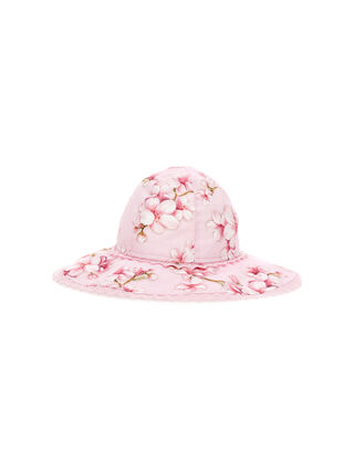Шляпа из поплина персикового цвета