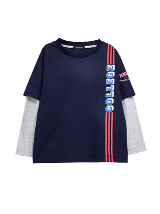 Camiseta de punto de doble manga