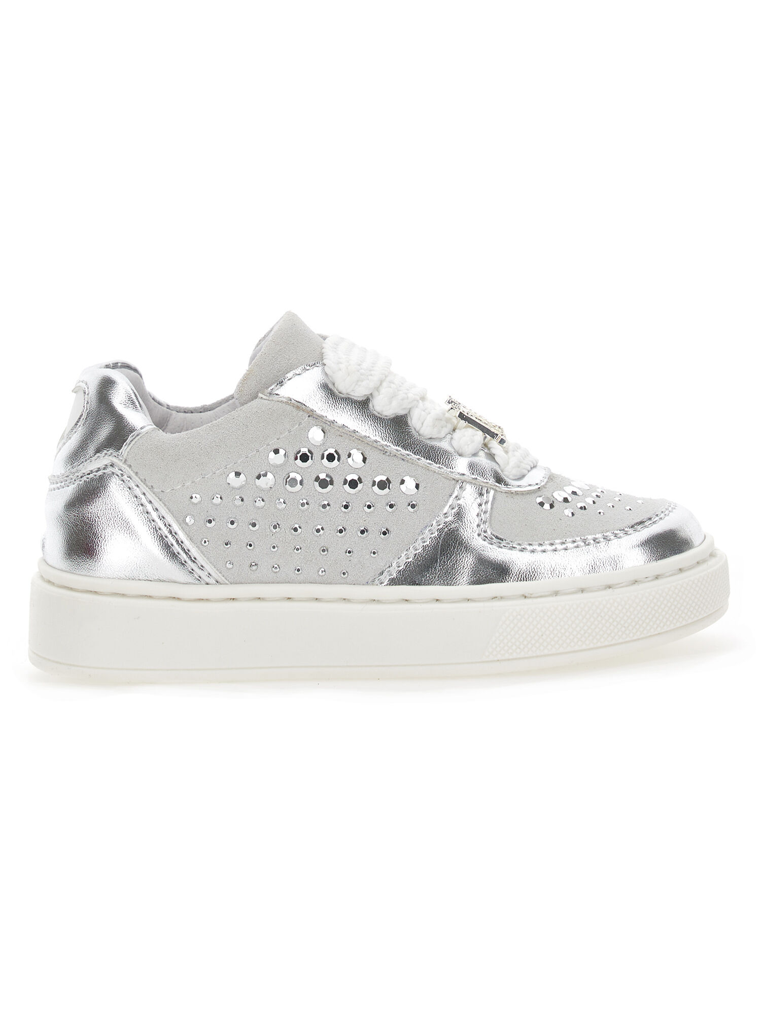 Laminated rhinestone sneakers girl Monnalisa Saudi Arabia