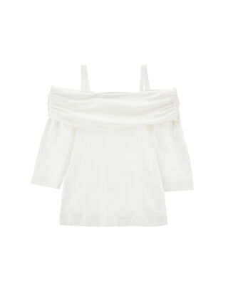 Top spalle nude cotone