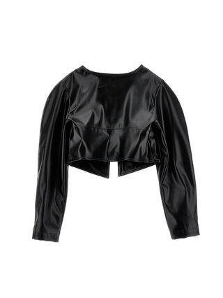 Coated fabric bolero with zip