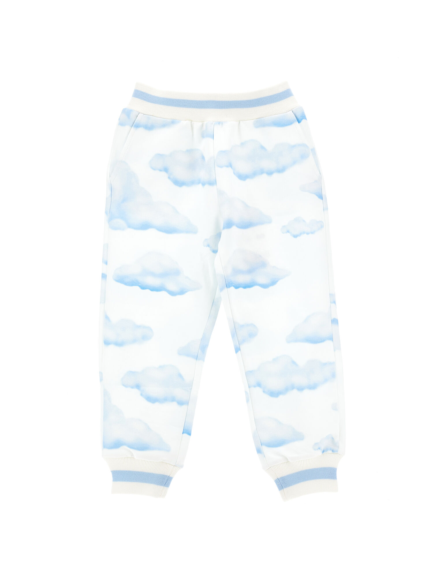 Cloud print fleece joggers Monnalisa Girls Clothing Pants Sweatpants 