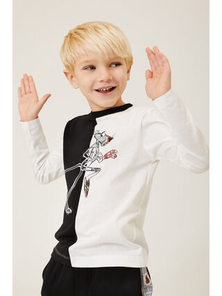 Pink Panther two-tone cotton T-shirt